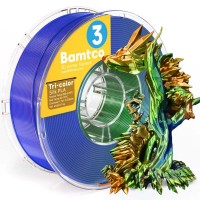 PLA Silc пластик Bamtco Tri-color Orange-Blue-Green (1кг)