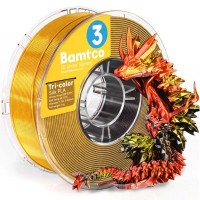 PLA Silc пластик Bamtco Tri-color Red-Gold-Black (1кг)