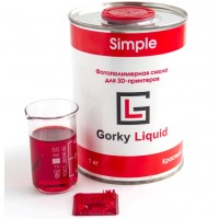 Фотополимерная смола Gorky Liquid Simple красная (1кг)