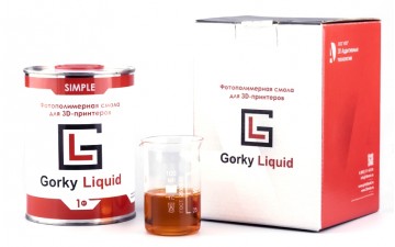 Фотополимерная смола Gorky Liquid Simple оранжевая (1 кг)