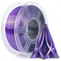 PLA пластик Sunlu Silk Dual Color Black Purple (1кг)