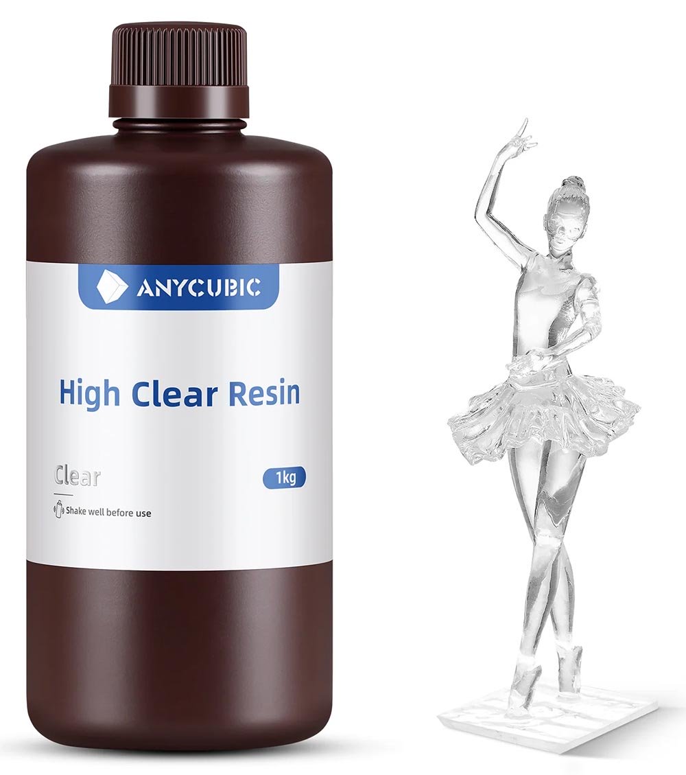 Фотополимерная смола Anycubic High Clear Resin (1кг)