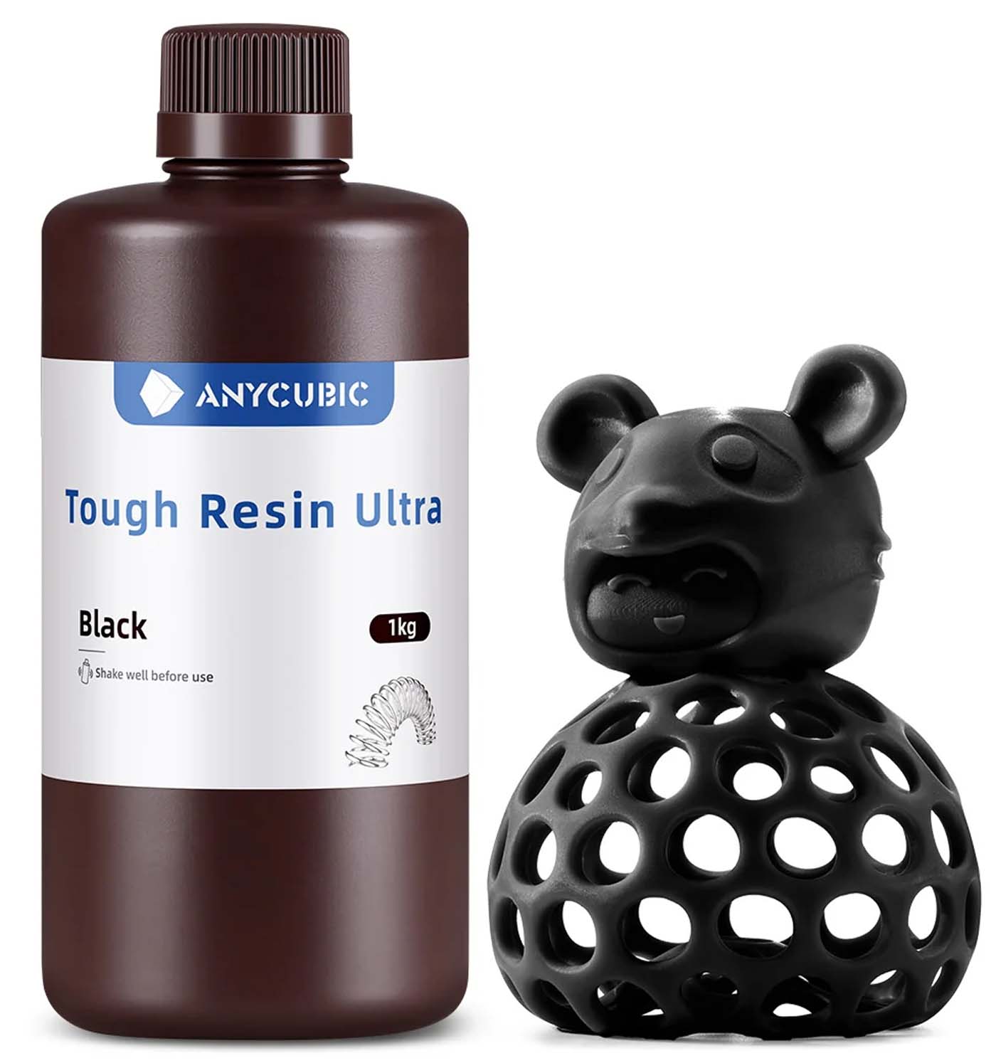 Фотополимерная смола Anycubic Tough Resine Ultra Black Черный (1 кг)