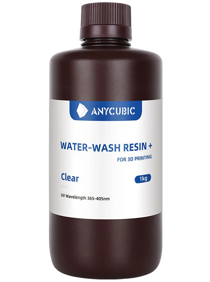 Фотополимер Anycubic Water-Wash Resin Plus прозрачный (1 кг)