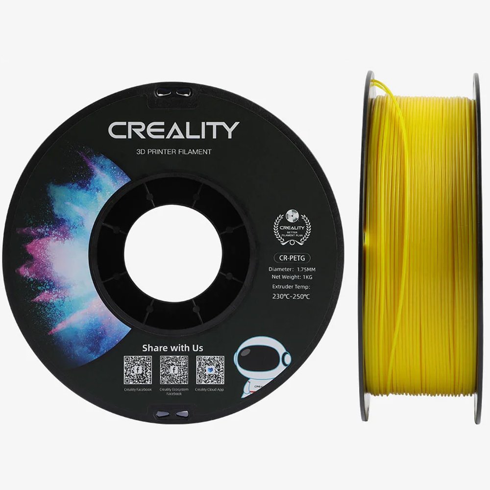 PETG CR пластик Creality Yellow желтый 1,75 мм (1кг)