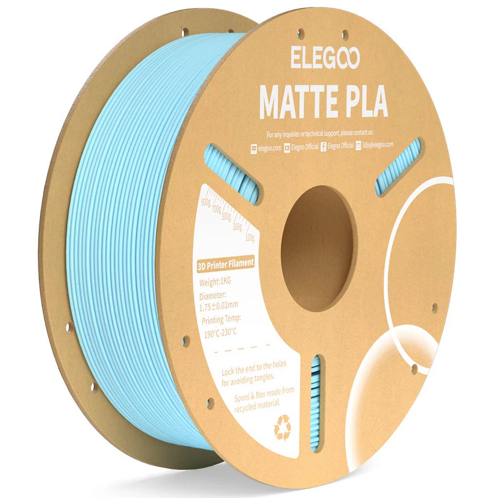 PLA Matte пластик Elegoo Ice Blue Голубой 1,75 мм (1кг)