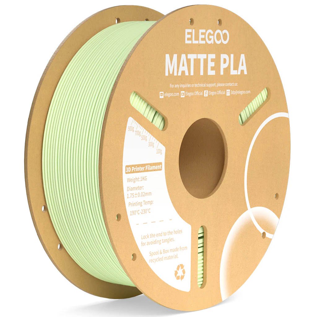 PLA Matte Elegoo Mint Green Мятный зеленый 1,75 мм  (1кг)