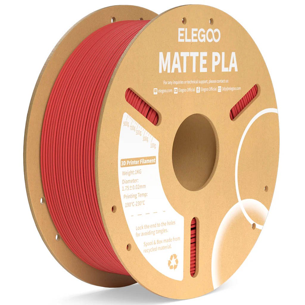 PLA Matte пластик Elegoo Ruby Red Рубиновый красный 1,75 мм (1кг)