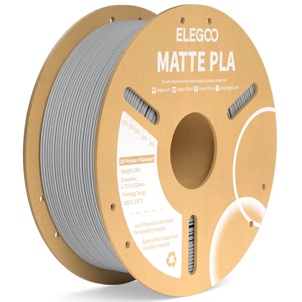 PLA Matte пластик Elegoo State Grey Серый 1,75 мм (1кг)