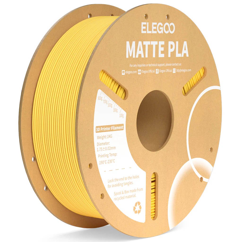 PLA Matte Elegoo Sunshine Yellow Солнечный желтый 1,75 мм (1кг)