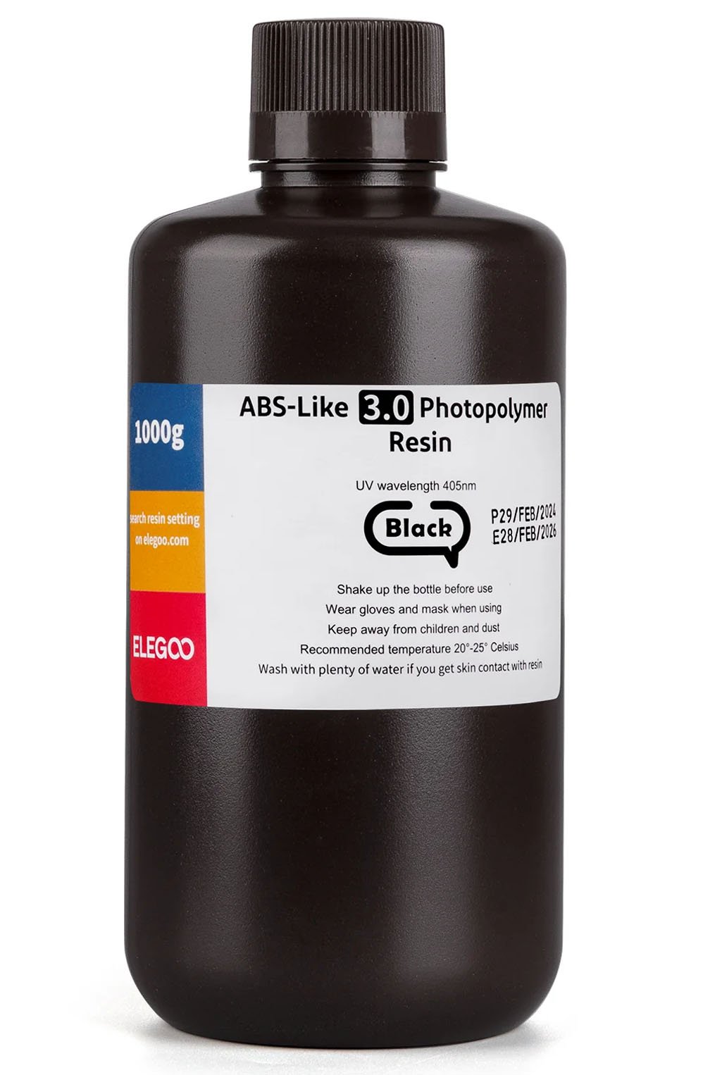 Фотополимерная смола Elegoo ABS-Like Resin Black V3.0 Черная (1кг) 