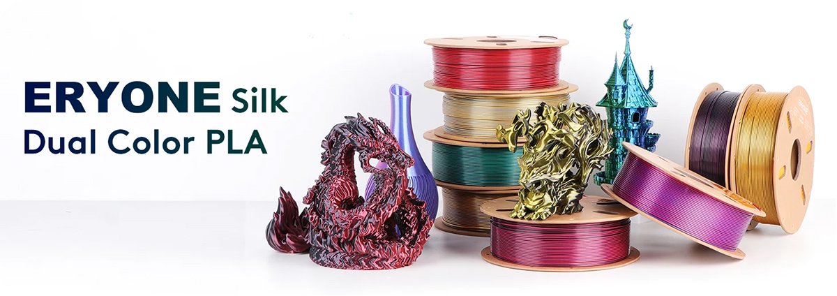 Шелковый двуцветный PLA Silk Dual пластик ERYONE