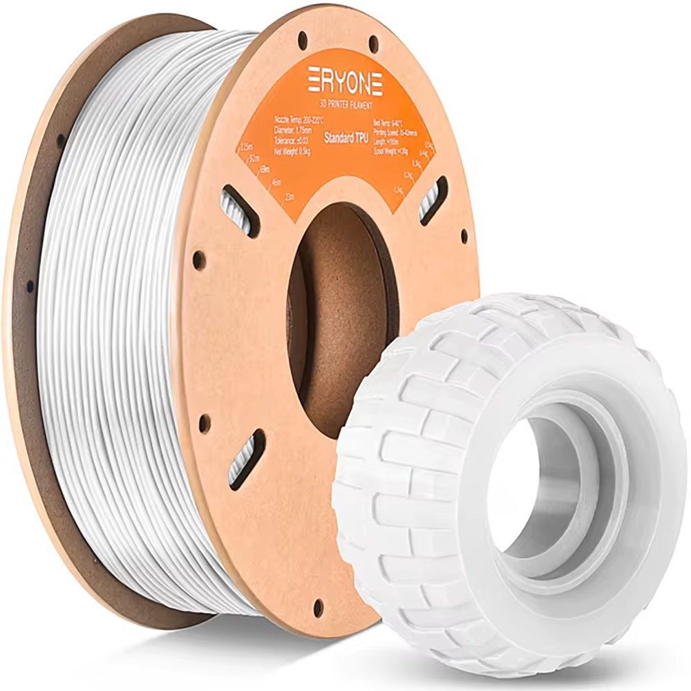 TPU Standart пластик ERYONE White Белый 1,75 мм (500 гр)