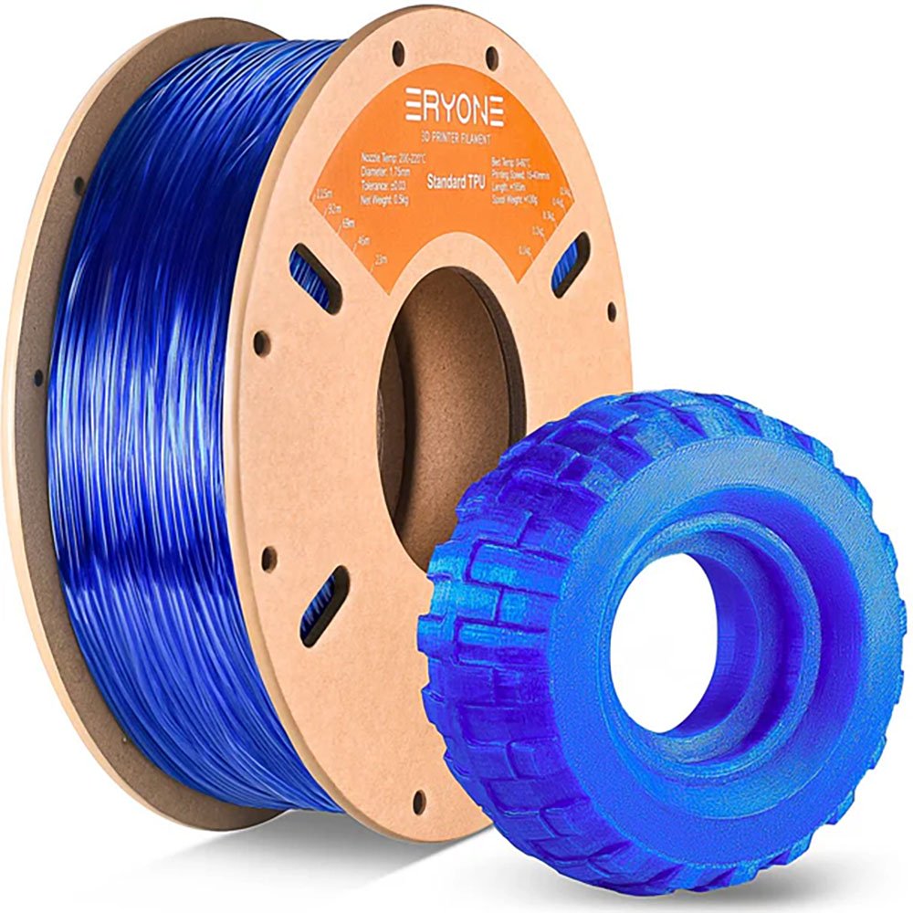 TPU Standart пластик ERYONE  Transparent Blue Синий 1,75 мм (500 гр)