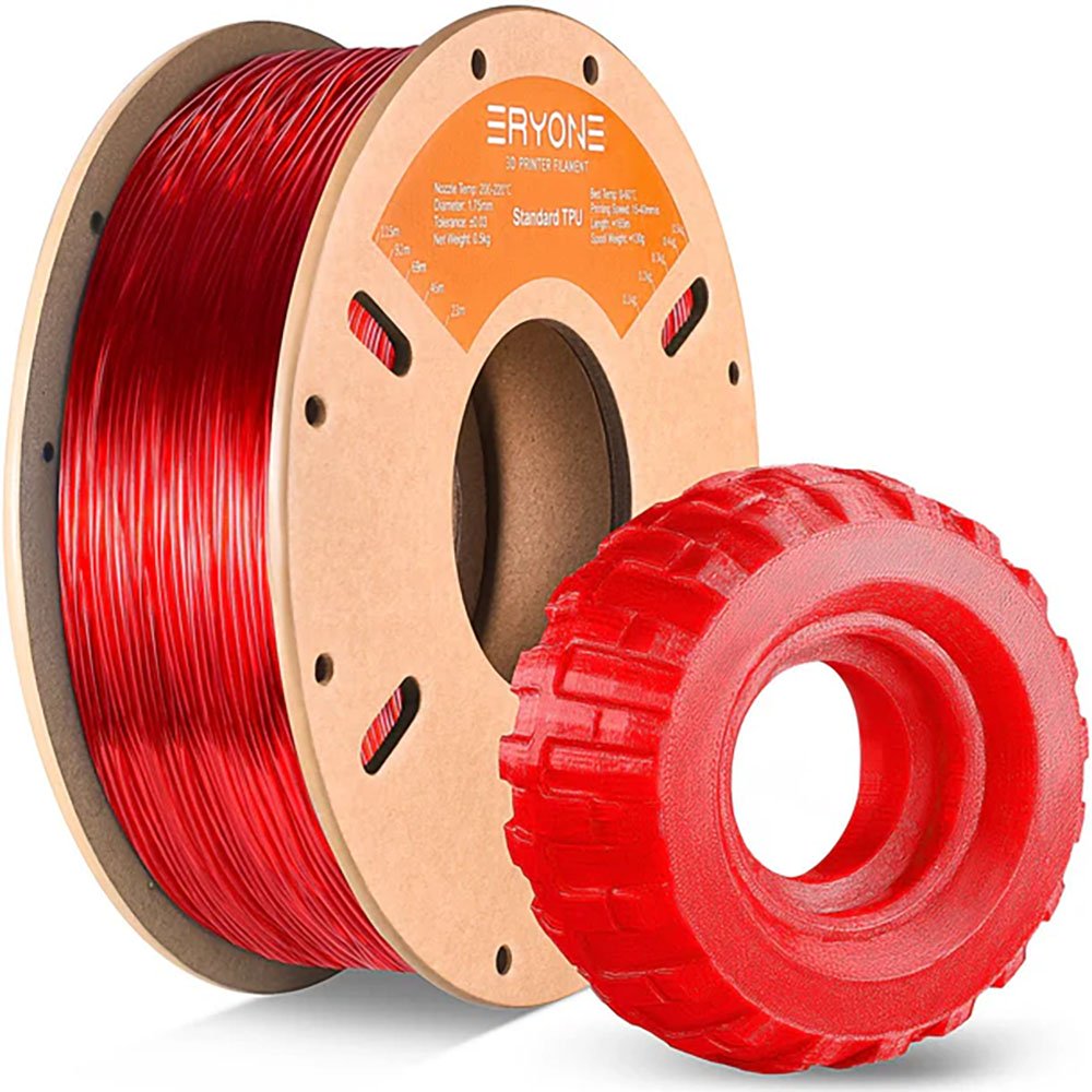TPU Standart пластик ERYONE Transparent Red Красный 1,75 мм (500 гр)