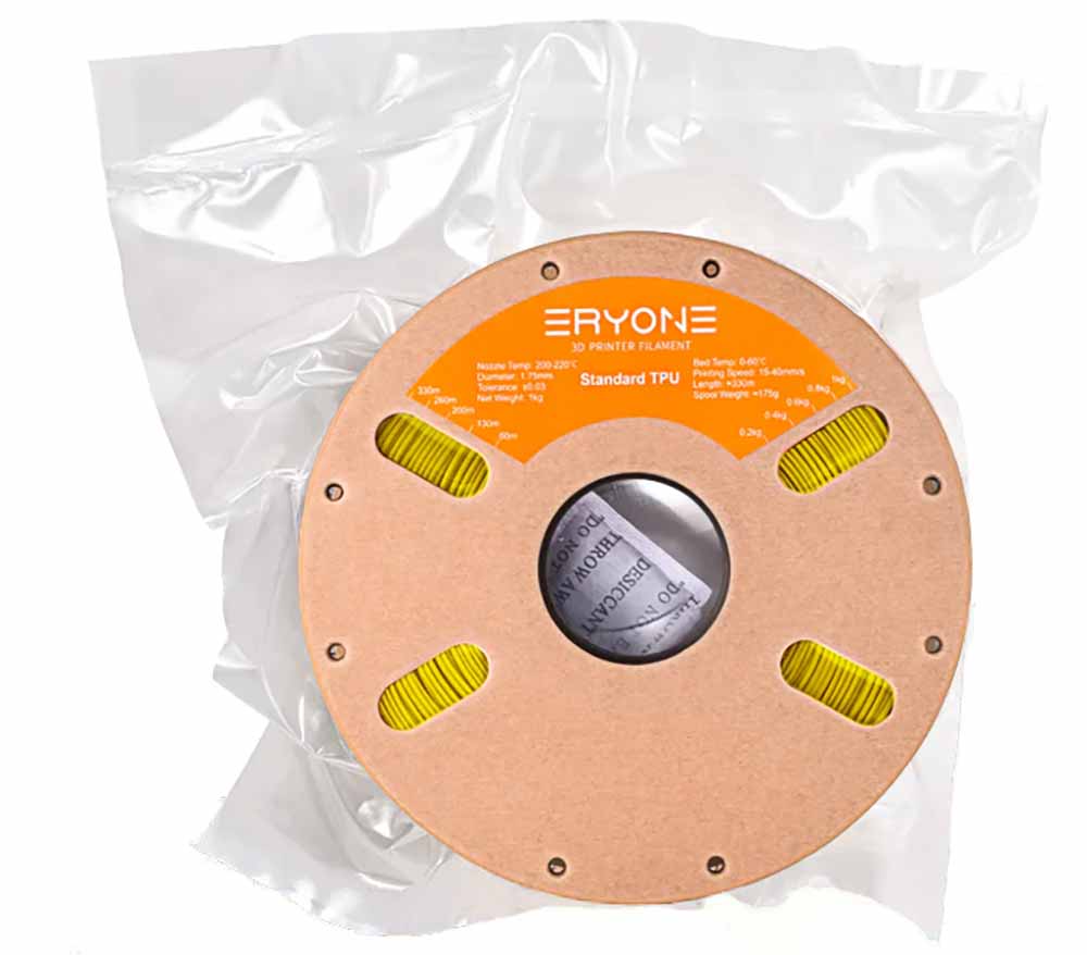 TPU Standart пластик ERYONE Gray Серый 1,75 мм (500 гр)