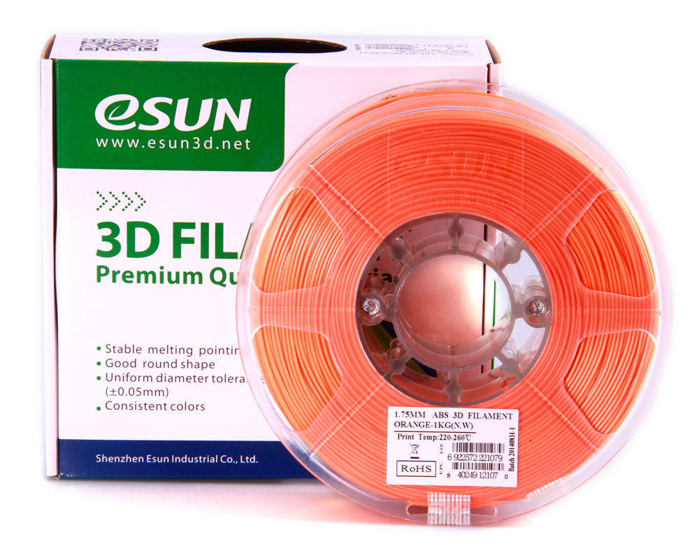 Оранжевый ABS пластик ESUN 1,75 мм (1кг)