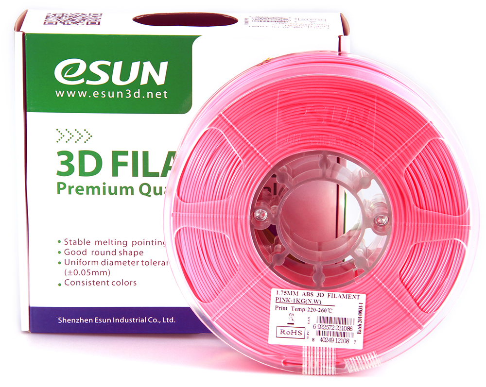 ABS пластик ESUN розовый 1,75 мм (1кг)