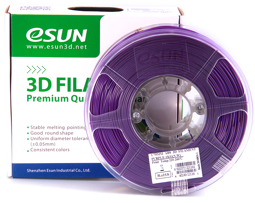 Фиолетовый ABS пластик ESUN 1,75 мм (1кг)
