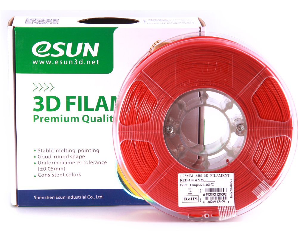 ABS+ пластик ESUN Red Красный 1,75 мм (1 кг)