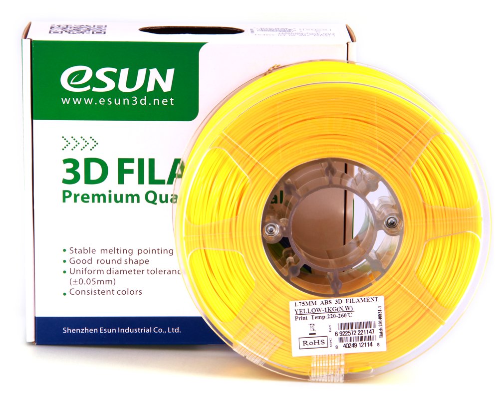 ABS+ пластик ESUN Yellow (Желтый) 1,75 мм (1 кг)