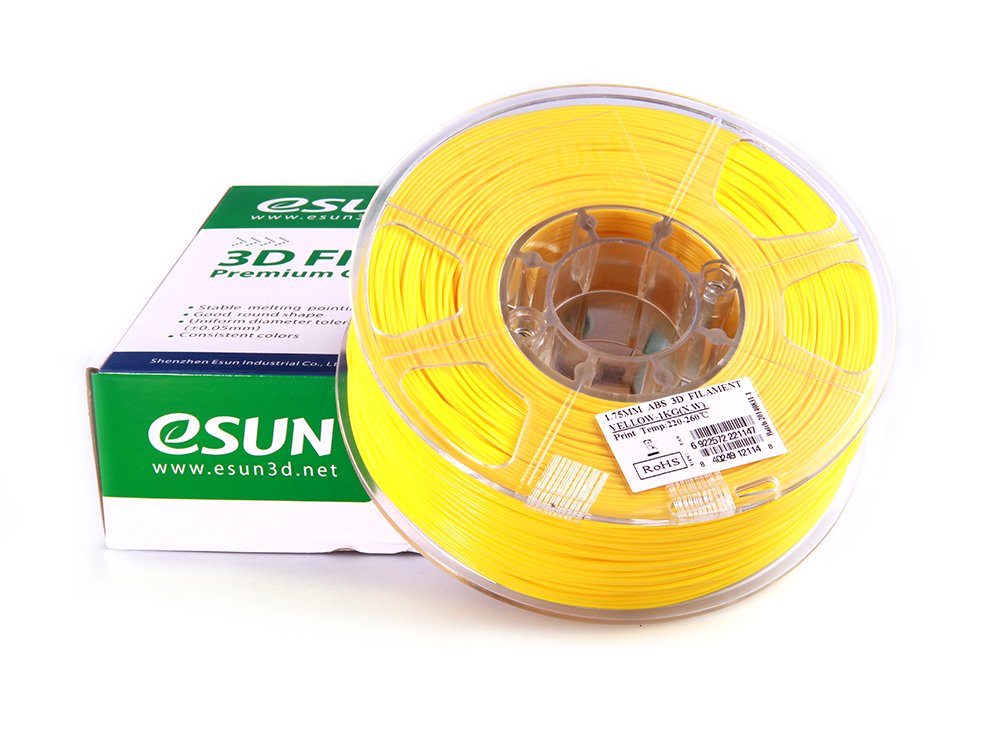 ABS+ пластик ESUN Yellow (Желтый) 1,75 мм (1 кг)