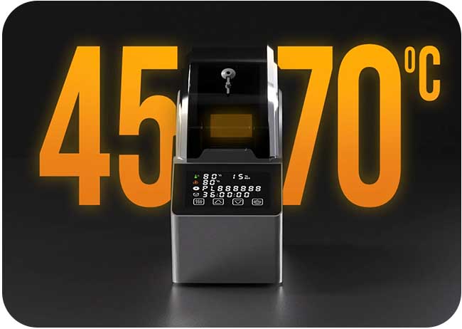Управление температурой в диапазоне 45–70 °C