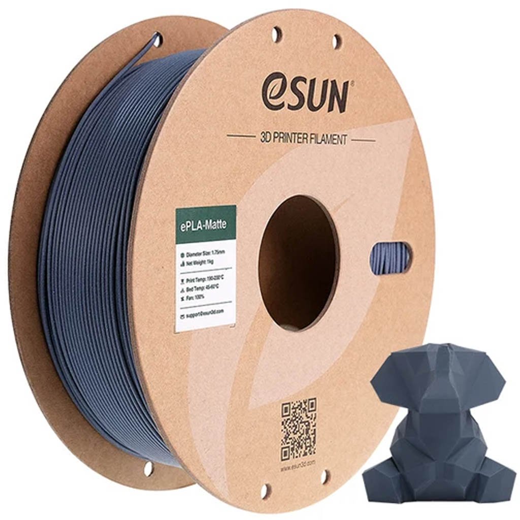 ePLA-Matte пластик Esun Dark Grey - Темно-серый 1,75 мм (1кг)