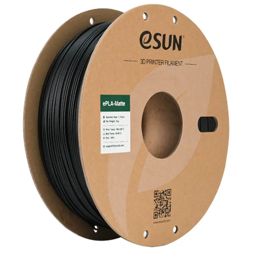 ePLA-Matte пластик Esun Deep Black - Черный матовый 1,75 мм (1кг)