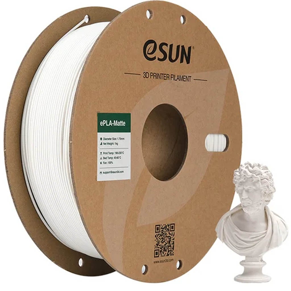 ePLA-Matte пластик Esun Milky White - Молочный белый 1,75 мм (1кг)