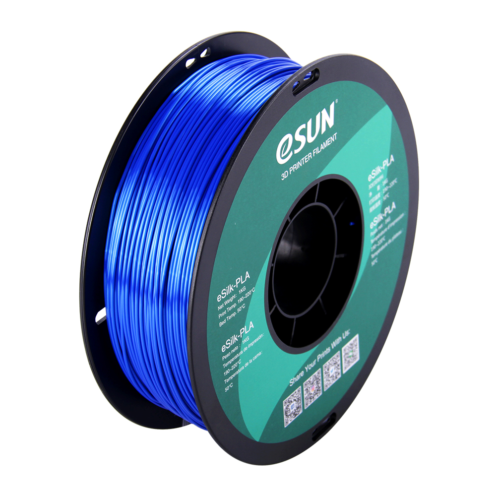 PLA пластик ESUN eSilc шелковый синий (1кг)