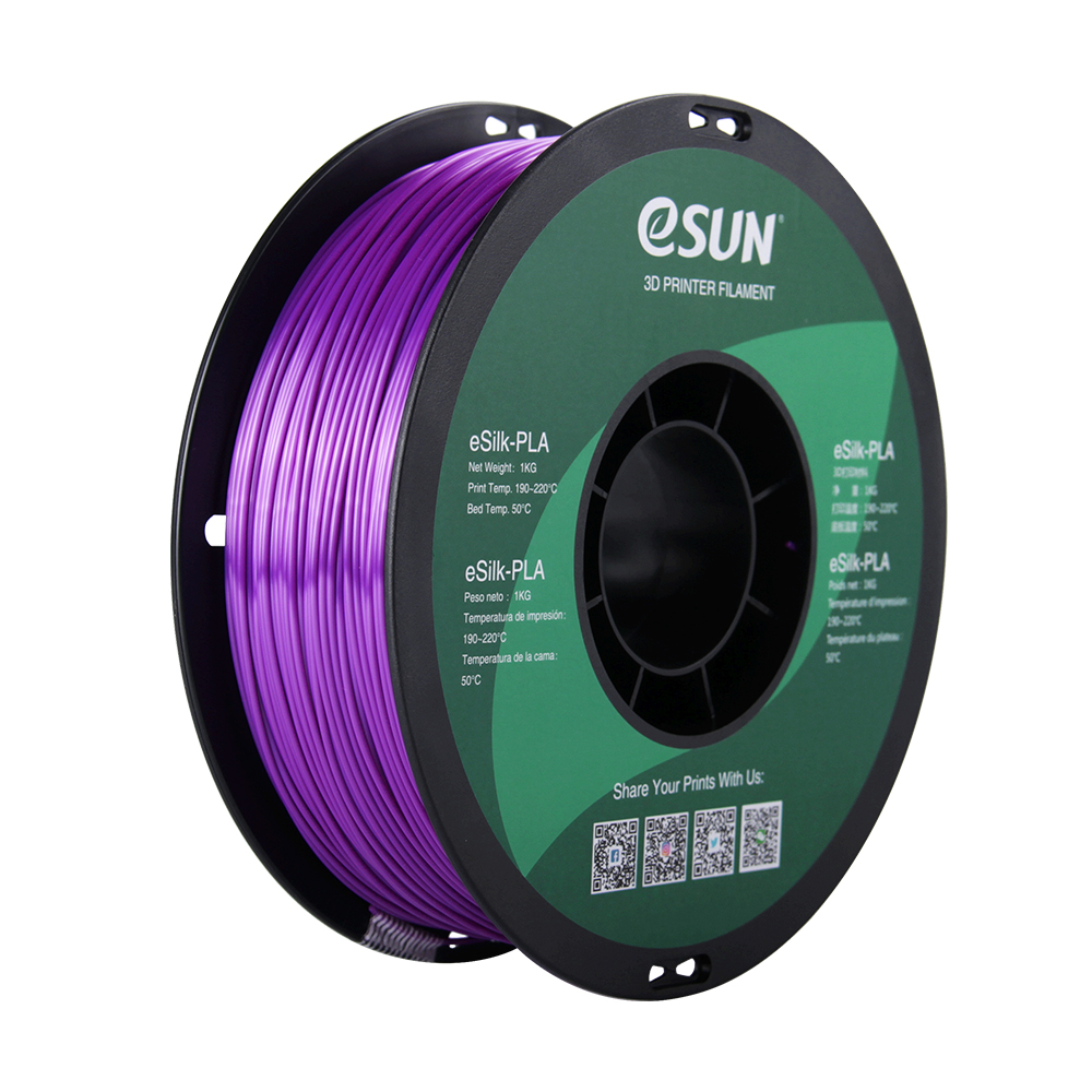 Фиолетовый шелковый PLA пластик ESUN eSilc