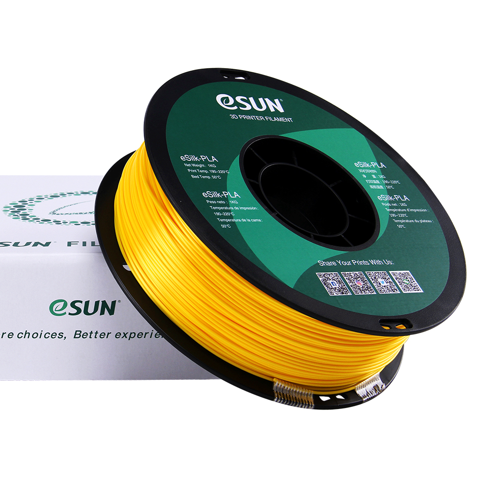 PLA пластик ESUN eSilc Yellow шелковый желтый (1кг)