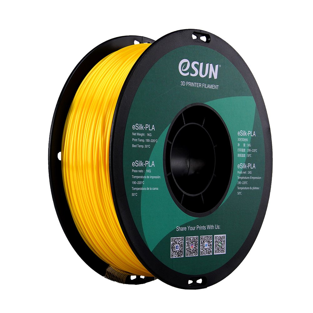 PLA пластик ESUN eSilc Yellow шелковый желтый (1кг)