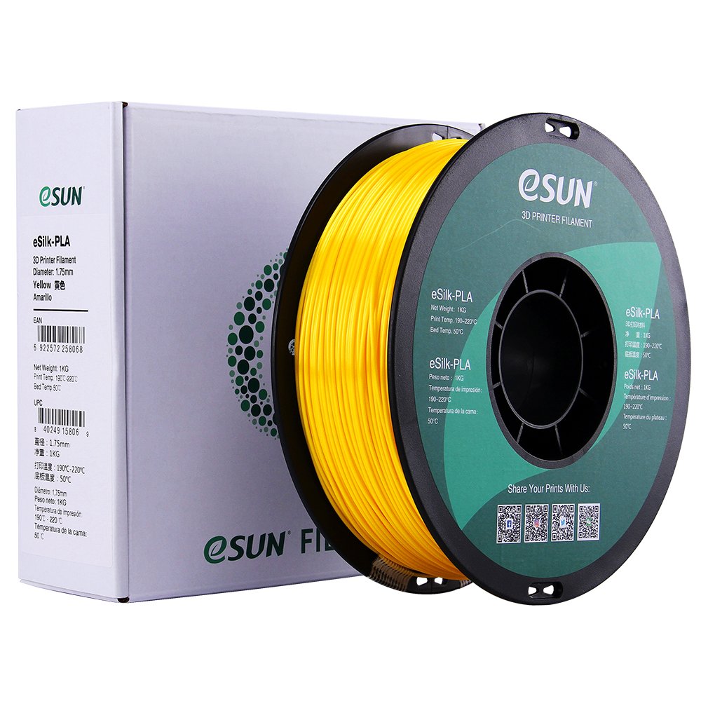 PLA пластик ESUN eSilc Yellow шелковый желтый (1кг)