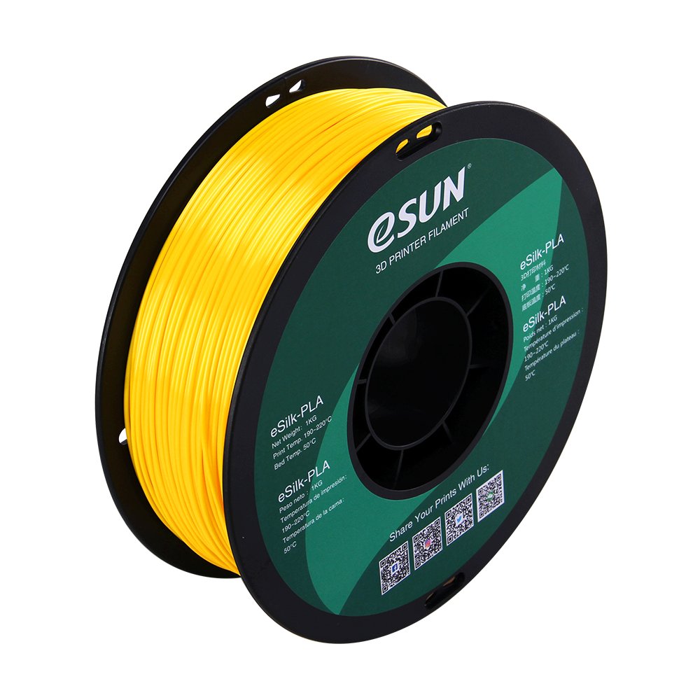 PLA пластик ESUN eSilc Yellow шелковый желтый (1кг)