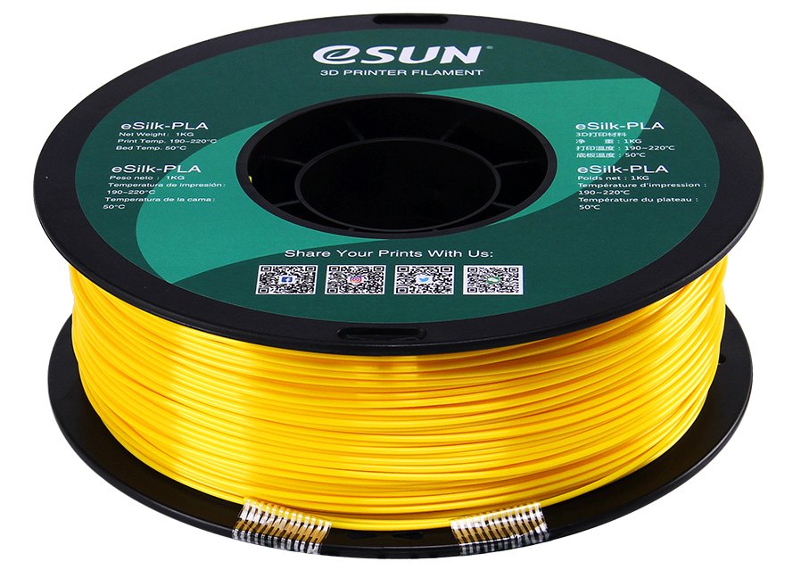 PLA пластик ESUN eSilc Yellow шелковый желтый (1кг)