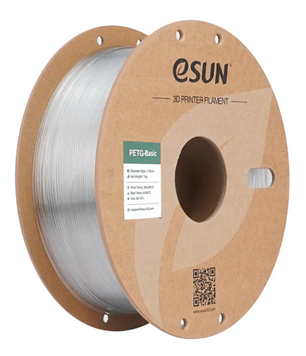 PETG Basic пластик ESUN Clear Прозрачный 1,75 мм (1кг)