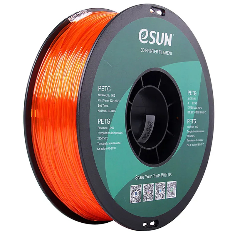 PETG пластик ESUN оранжевый 1,75 мм (1 кг)