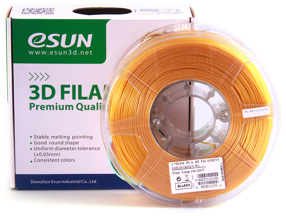 PLA Plus пластик ESUN Gold золотистый (1кг)