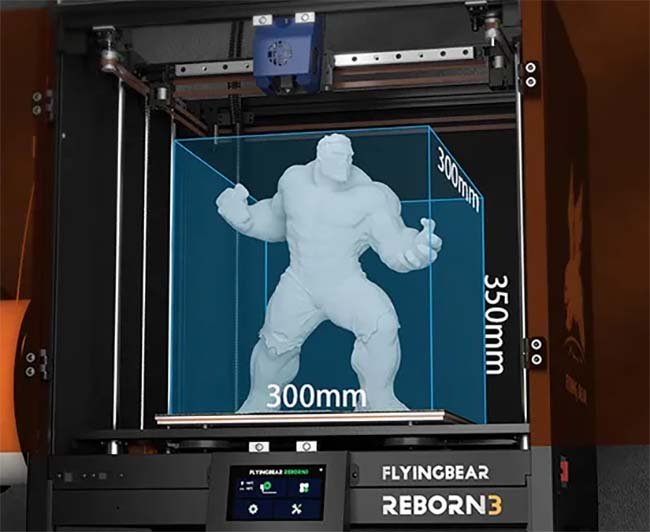Flying Bear Reborn 3 имеет большую область построения