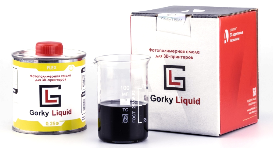 Фотополимерная смола Gorky Liquid Flex чёрная (1 кг)