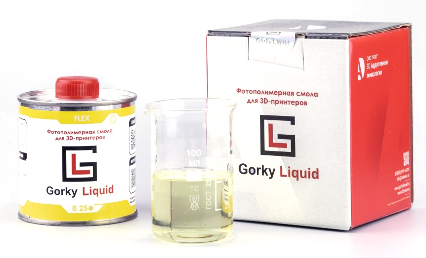 Фотополимерная смола Gorky Liquid Flex прозрачная (1 кг)