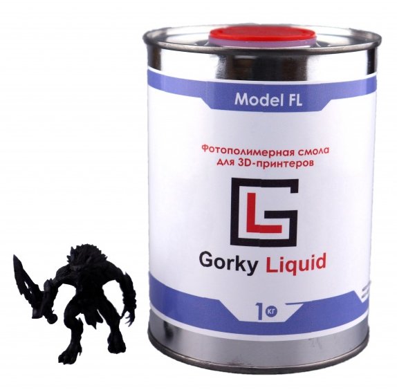 Фотополимерная смола Gorky Liquid Model FL Black черная (1кг)