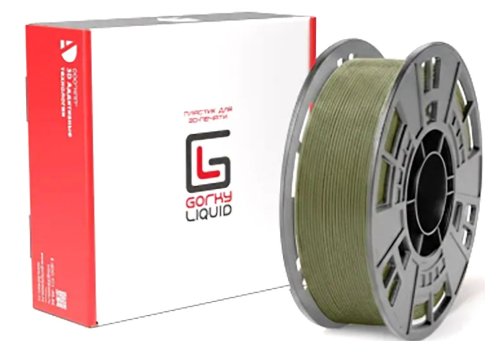 PETG пластик Gorky Liquid Khaki Хаки 1,75 мм  (1кг)