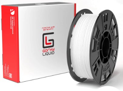 PETG пластик Gorky Liquid White Белый 1,75 мм  (1кг)