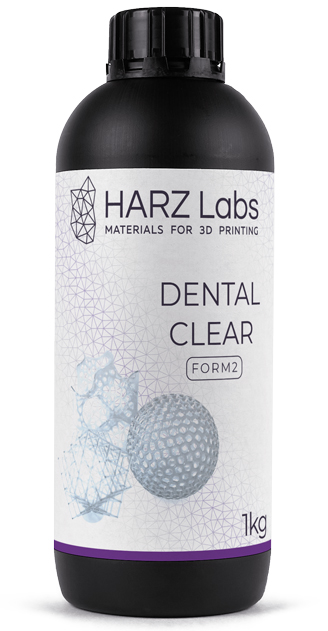 Фотополимер HARZ Labs Dental Clear для 3D принтеров SLA/FORM2 (1л)