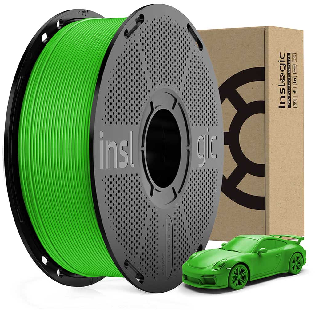 PLA Matte пластик Inslogic Green Зеленый 1,75 мм (1 кг)