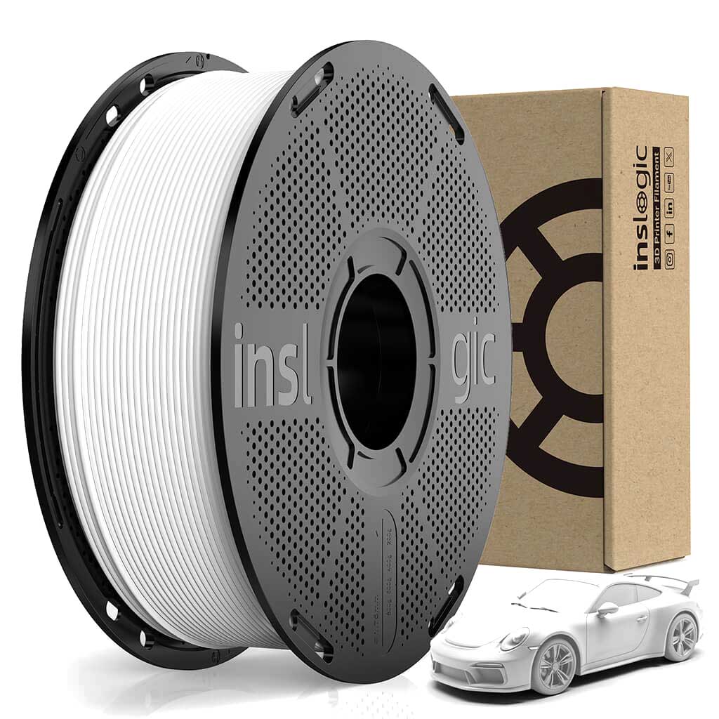 PLA Matte пластик Inslogic White 1,75 мм (1 кг)