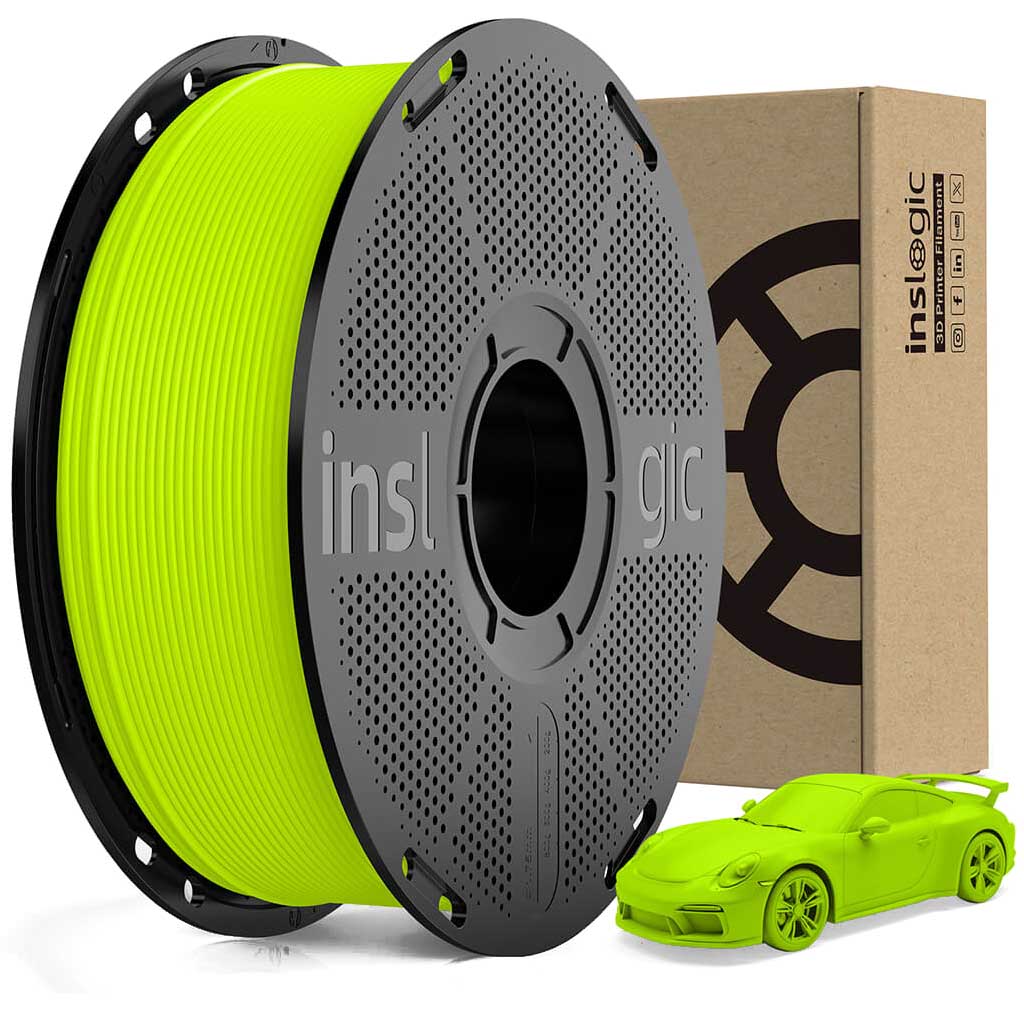 PLA Matte пластик Inslogic Yellow Желтый 1,75 мм (1 кг)